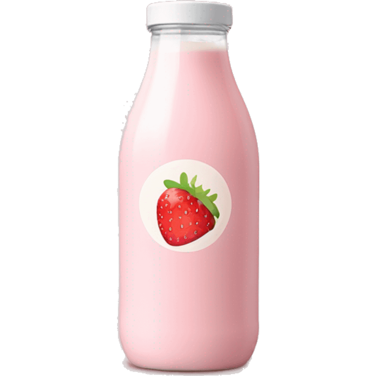 Strawberry milk in a soft pink bottle emoji