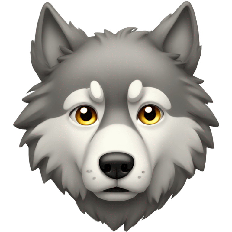 Sad wolf emoji