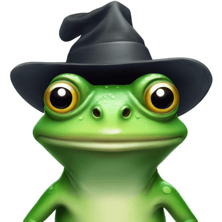 Frog wearing a alien hat emoji