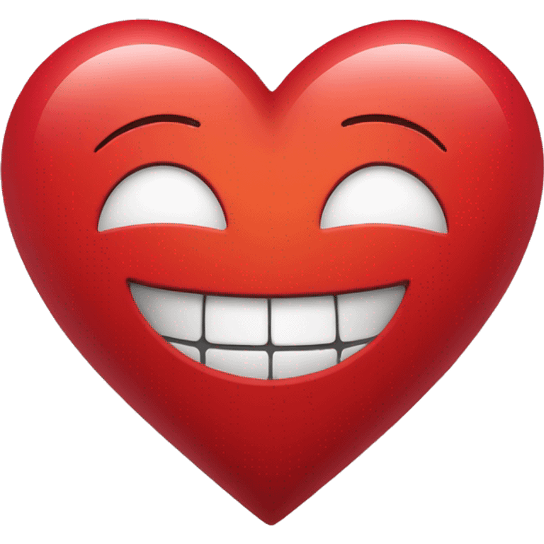 red heart with a smile emoji