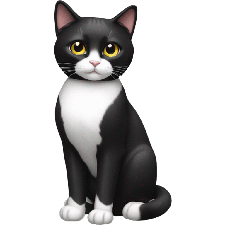 Tuxedo Cat Breed Full Body emoji