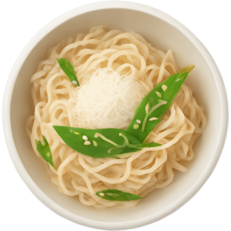 Flat rice noodles with flying wings emoji