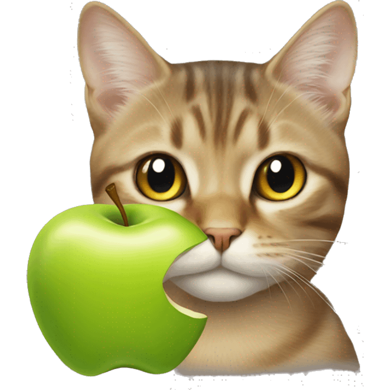 cat and apple emoji