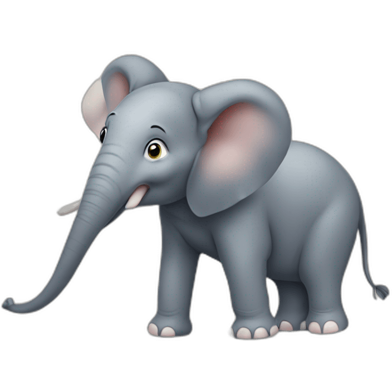 Elephant behind mouse emoji