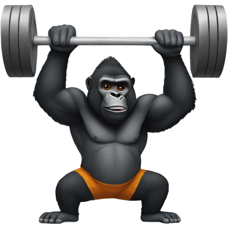 Gorilla working out emoji