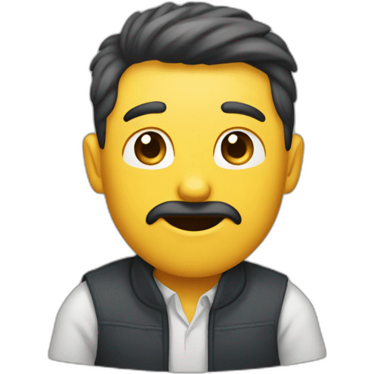 Hombre llamando en whuatsapp emoji