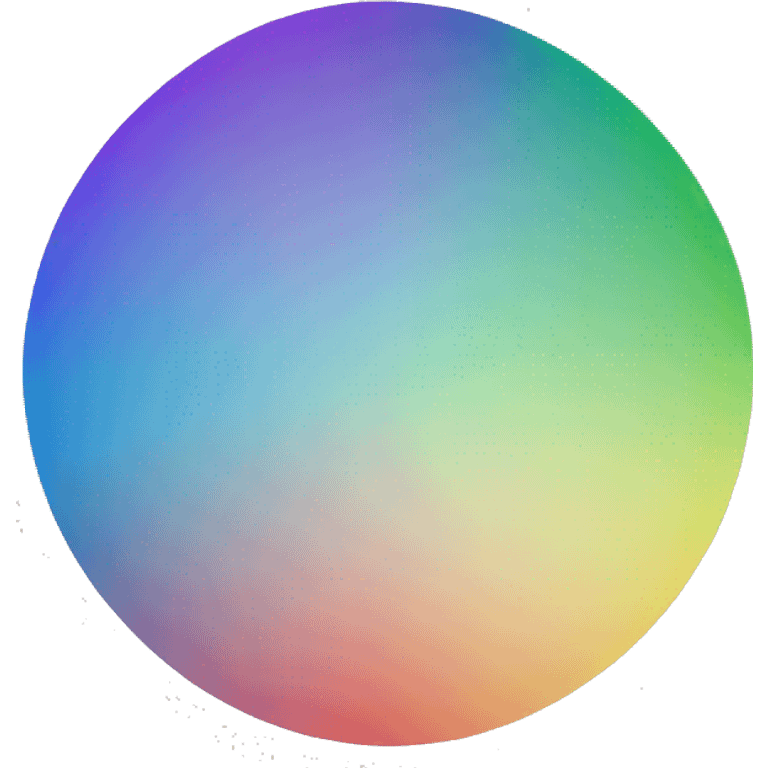 color spectrum in a circle emoji