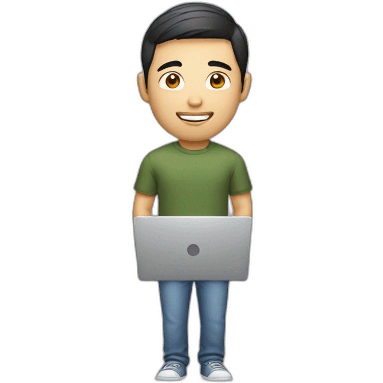 asian male with laptop emoji