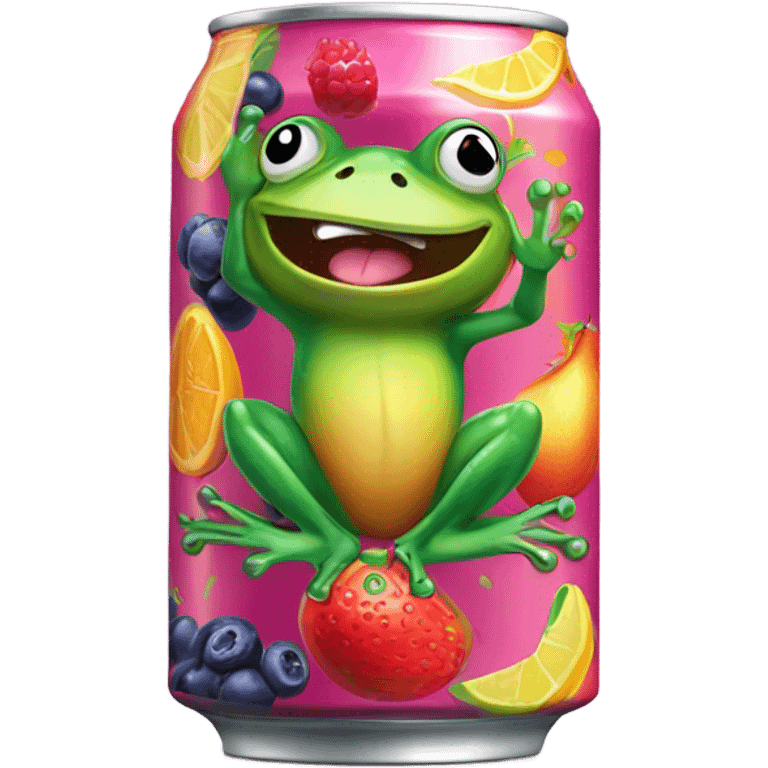 Fruity frog on an Energy Drink  emoji