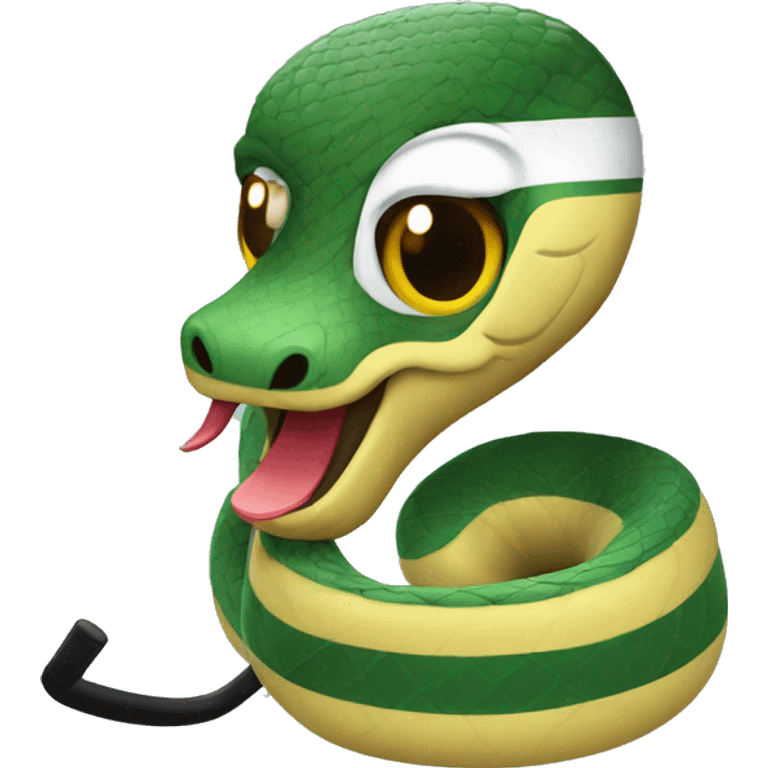 Hockey playing snake  emoji