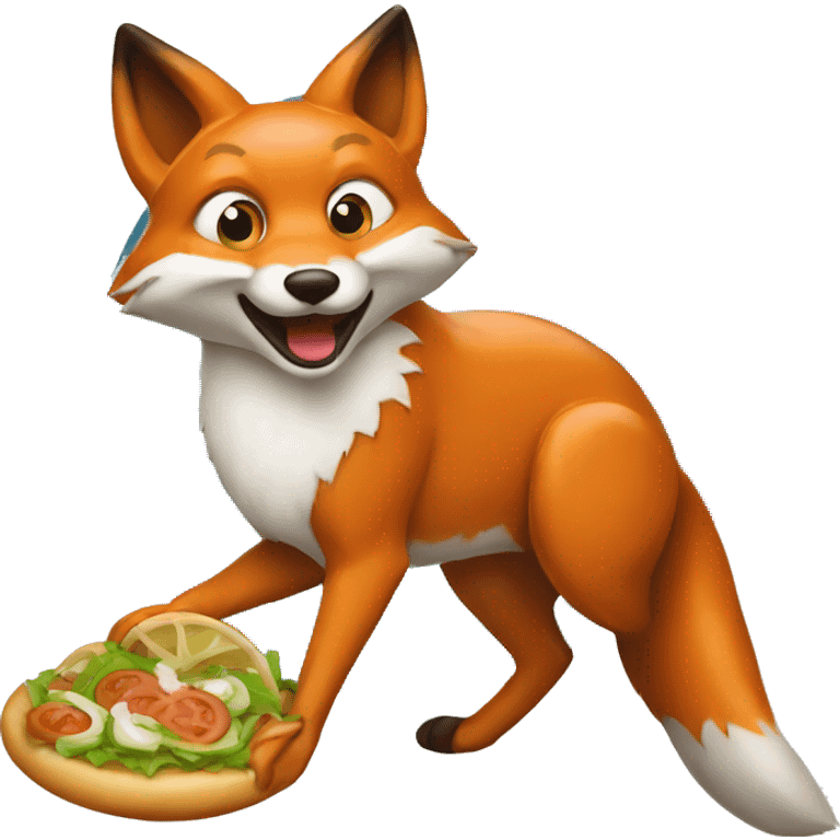 Fox eating pitogyro emoji