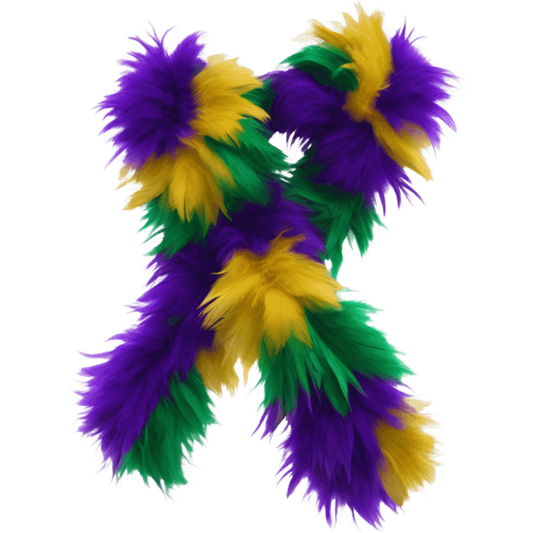 Realistic isolated mardi gras feather boa. emoji