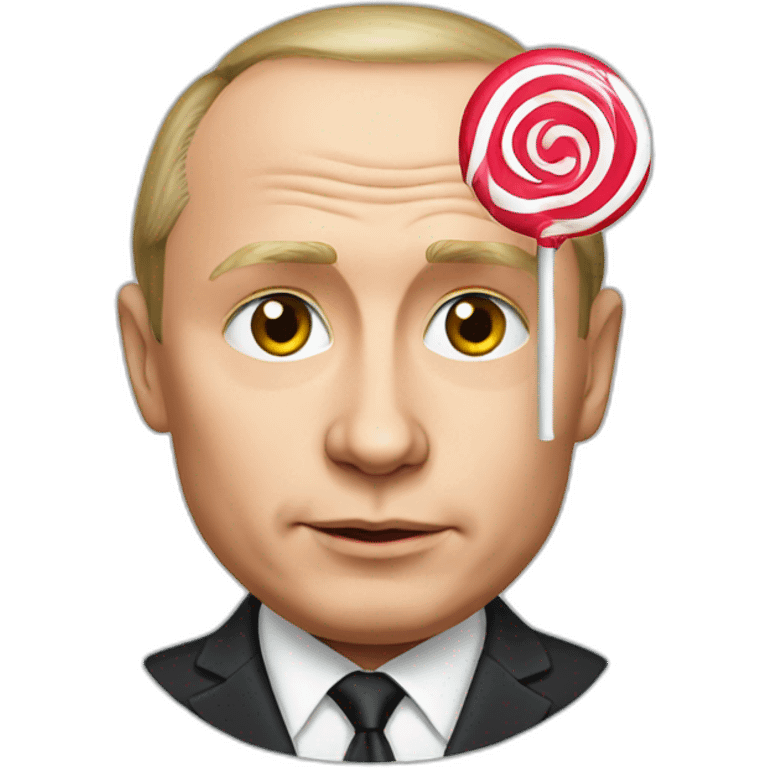 putin with a lollipop on his cheek emoji