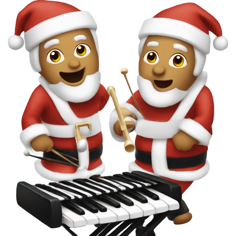 Santa playing the vibraphone emoji