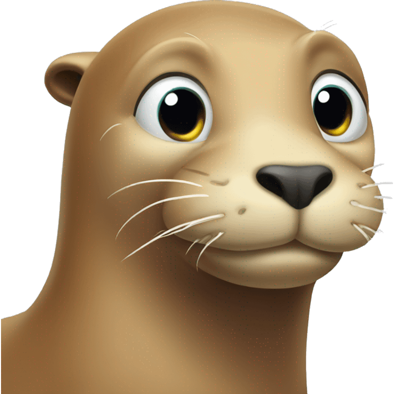 sea lion with thumbs up winking emoji