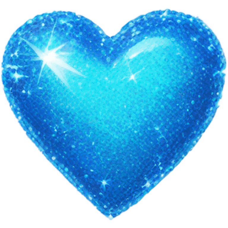 Sparkly blue heart  emoji