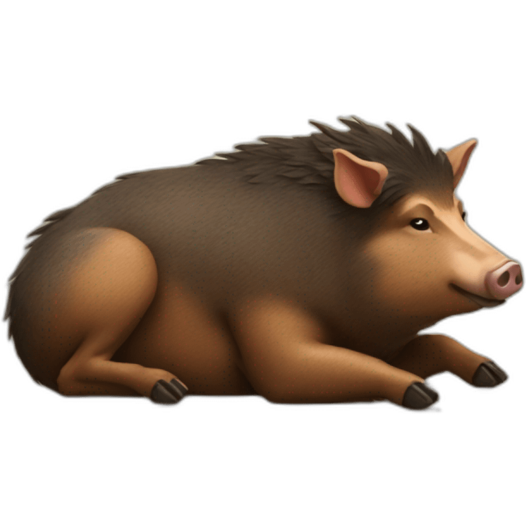 boar sunbathing emoji