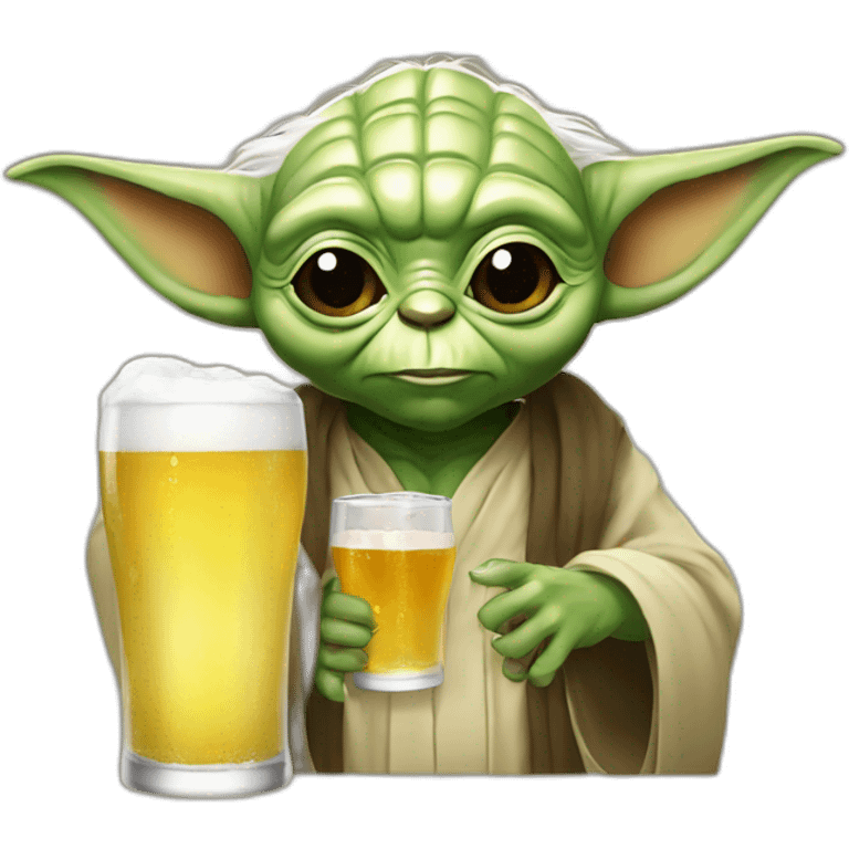 Yoda drinks à beers  emoji