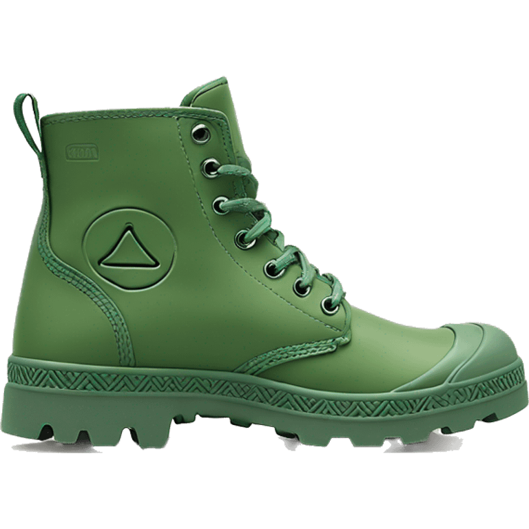 Original Palladium pampa Mens Low Boot Green Low Under Heels emoji