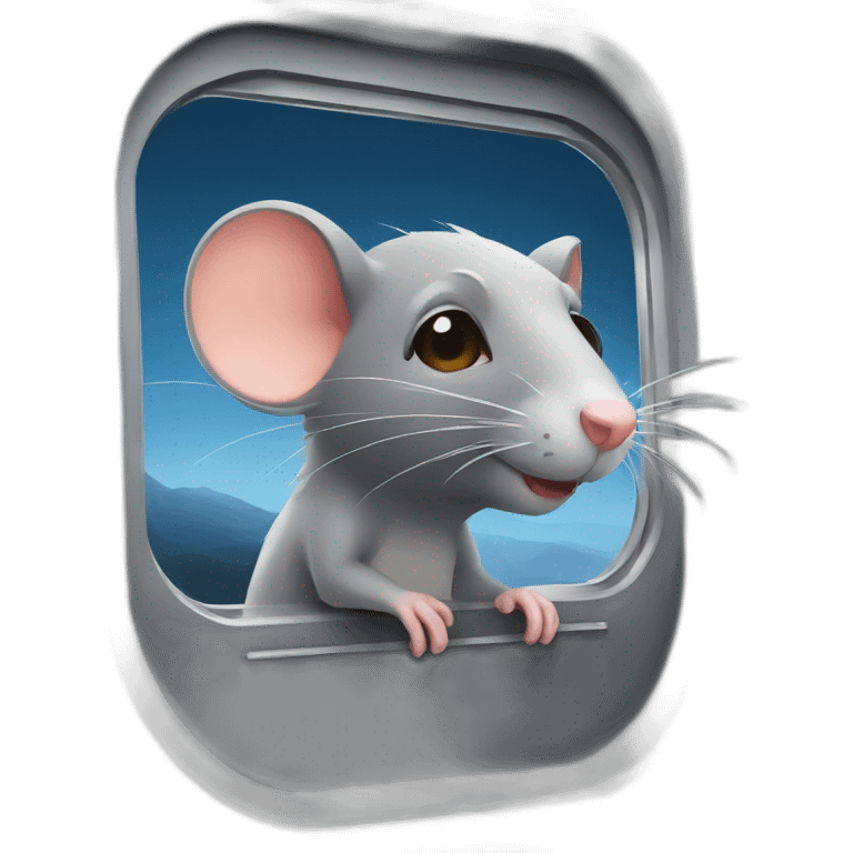 rat on a train emoji