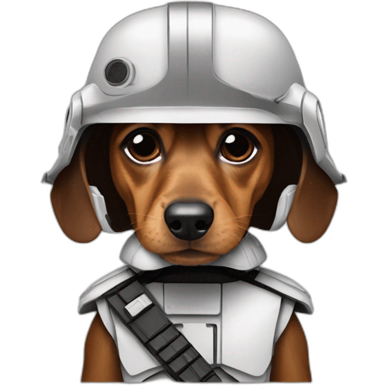 dachshund stormtrooper cute emoji