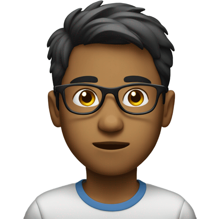 a boy with glasses looking emoji