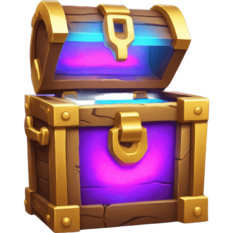 treasure chest glowing neon emoji