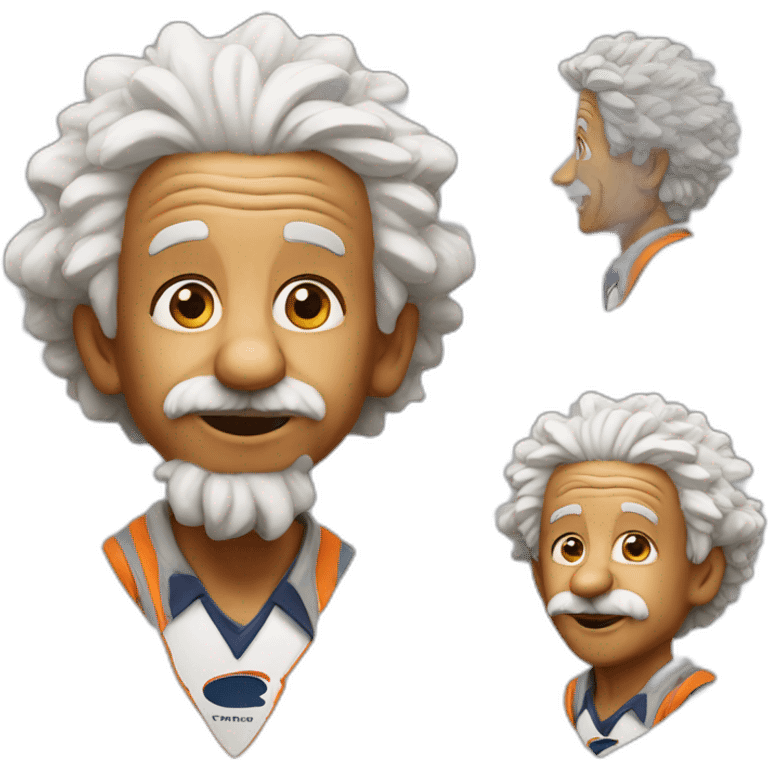 Einstein with broncos hat emoji