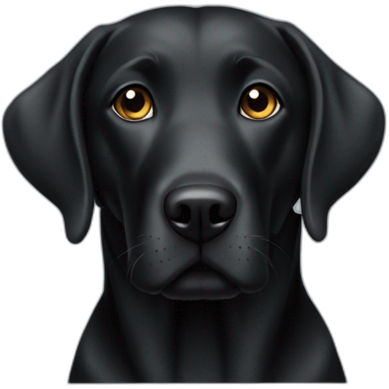 A black female labrador emoji