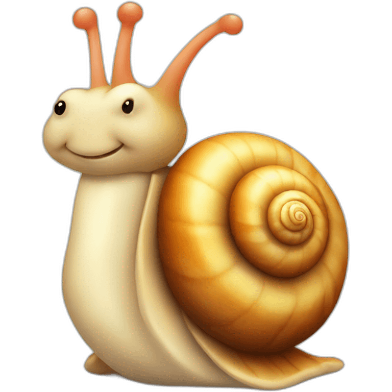 Cute little Chubby Snail  emoji