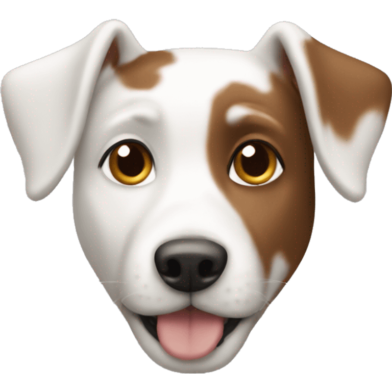 White and brown dog emoji