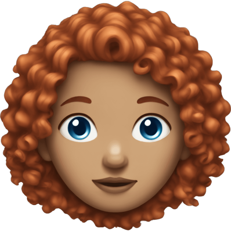 girl with red curly hair and blue eyes emoji