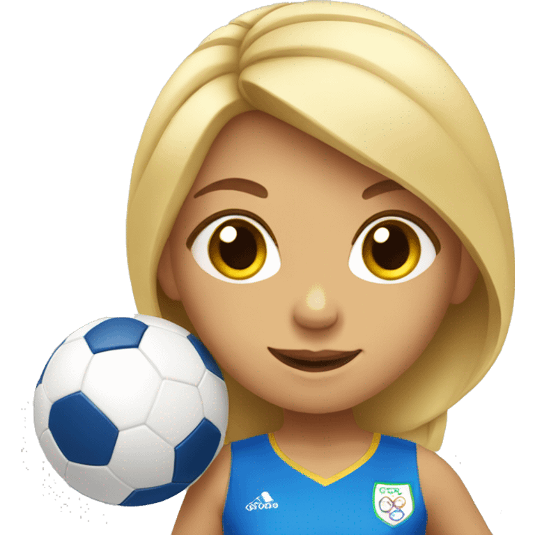 summer olympics girl playing soccer emoji