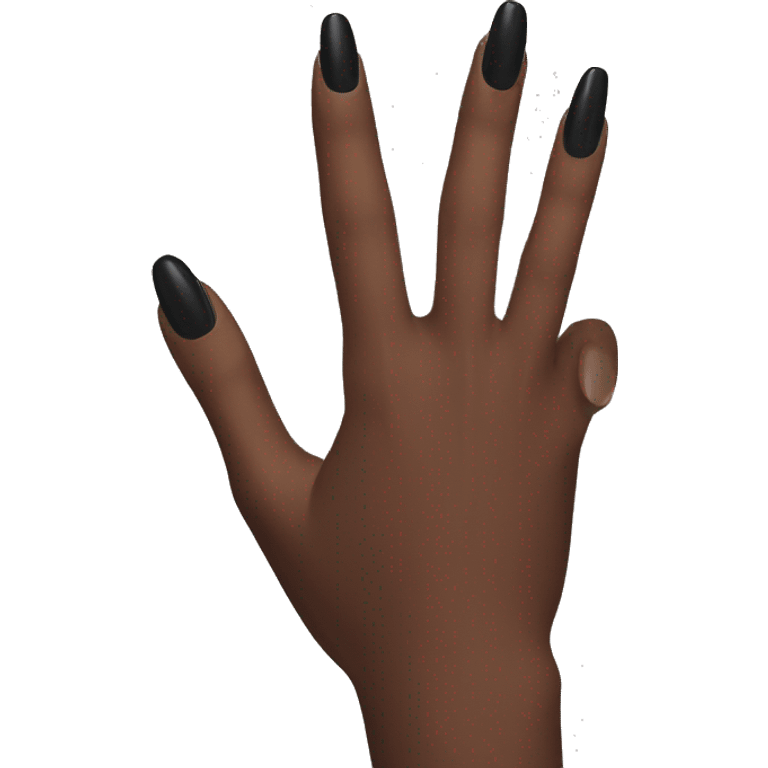 Nails Painted Black emoji