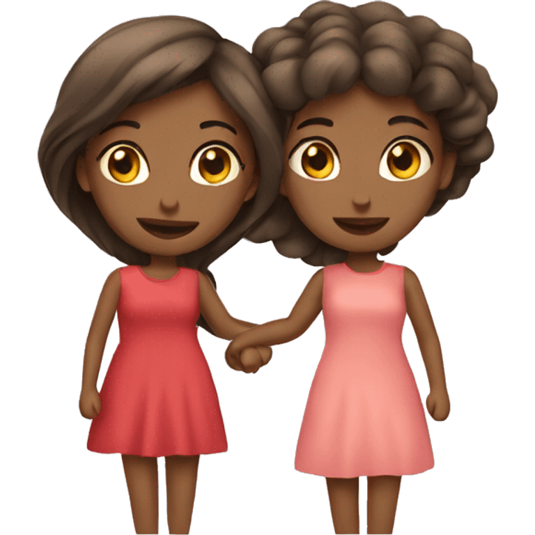 Two girls in love emoji