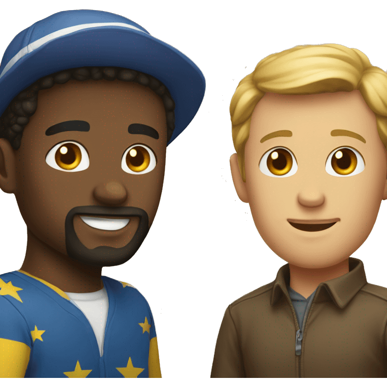 A Swedish guy and an American guy emoji