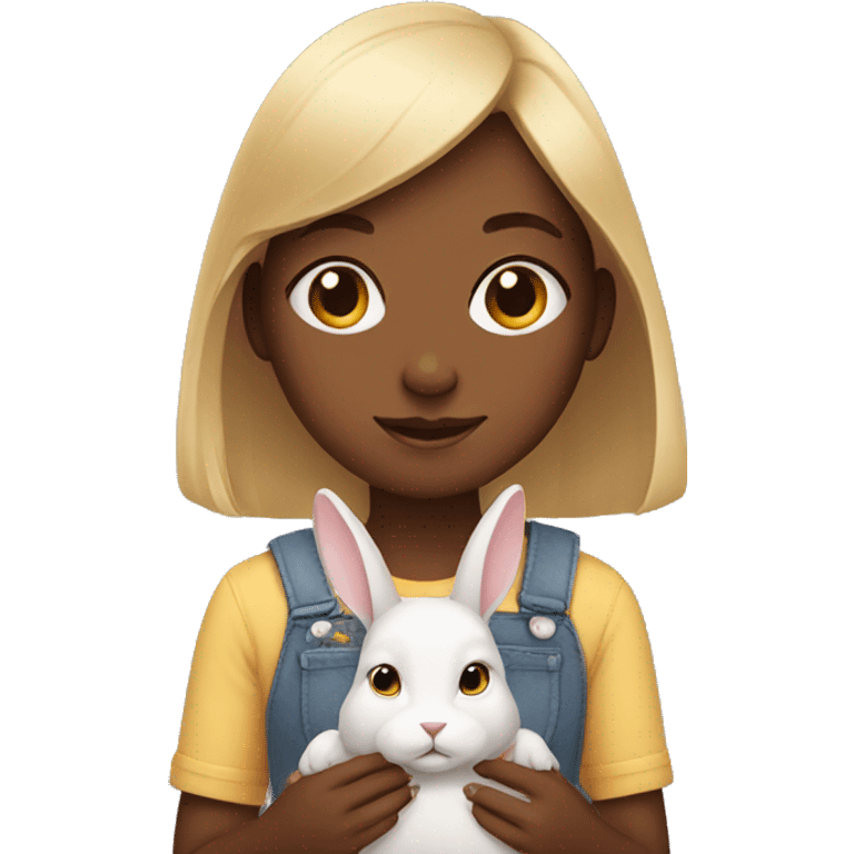 A girl with rabbit emoji