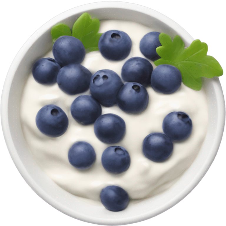 yoghurt bowl with grapes and blueberries emoji