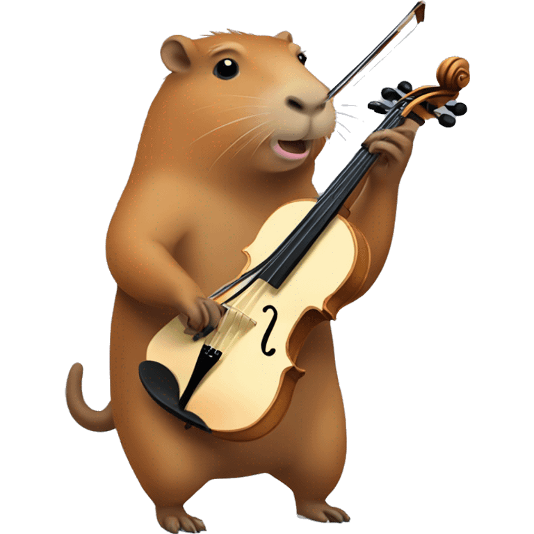 capybara playing violin emoji