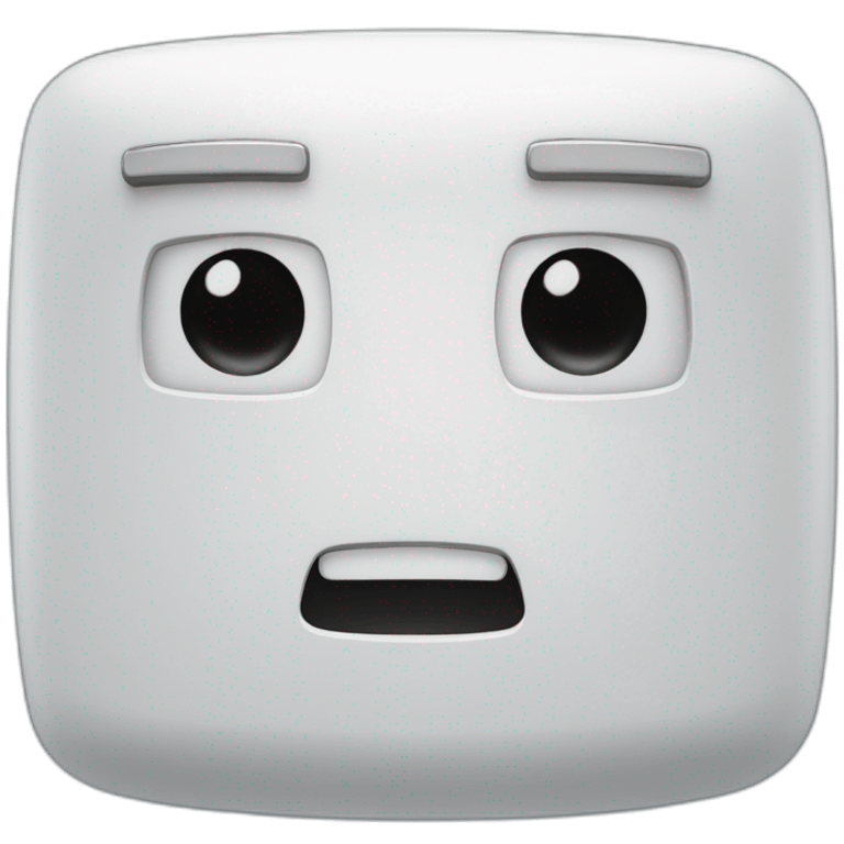 japan robot face 3d glow square eyes emoji