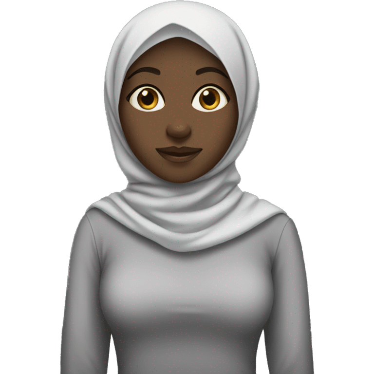 Black girl in hijab emoji