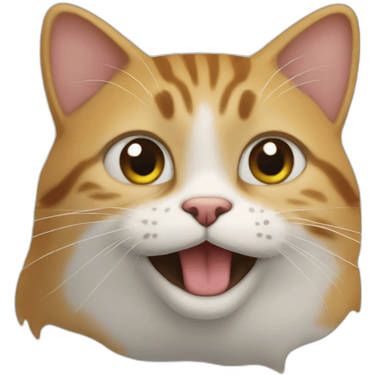 un chat qui boie emoji