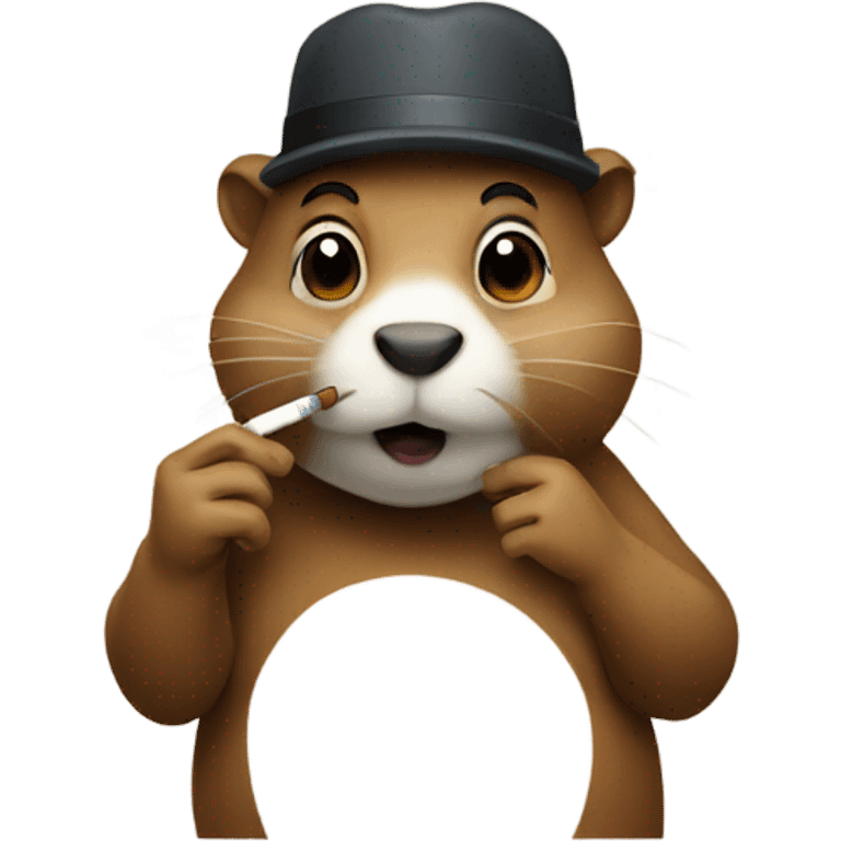 Gopher smoking a cigarette  emoji