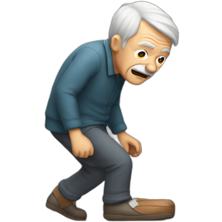 old man cant walk emoji