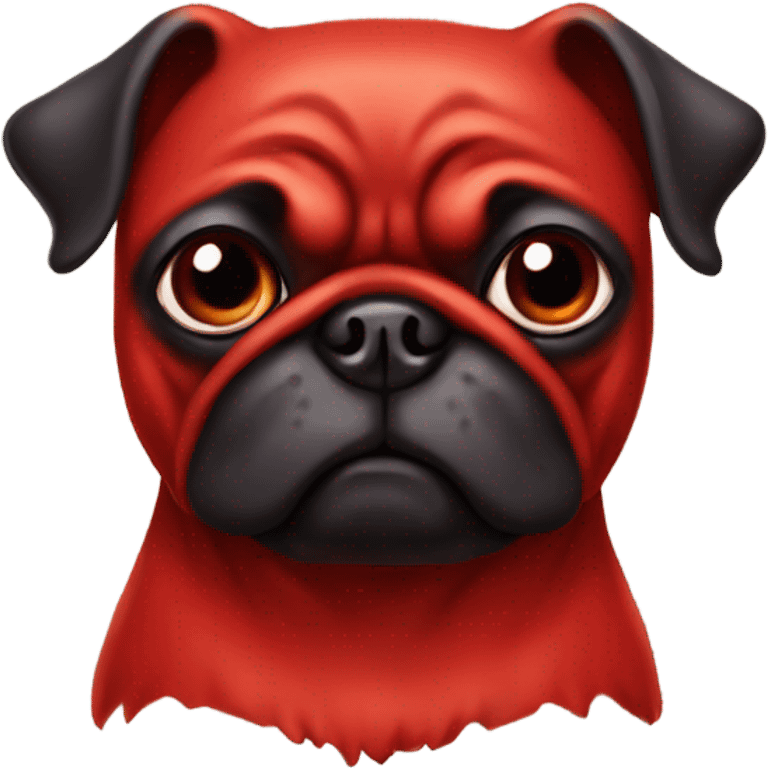 devil red pug emoji