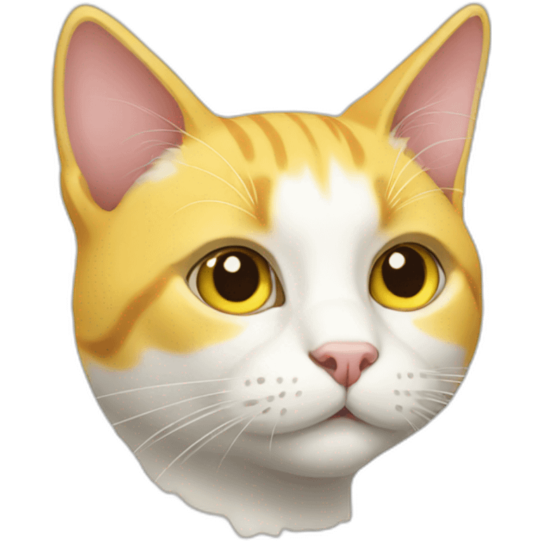 yellow and white cat emoji