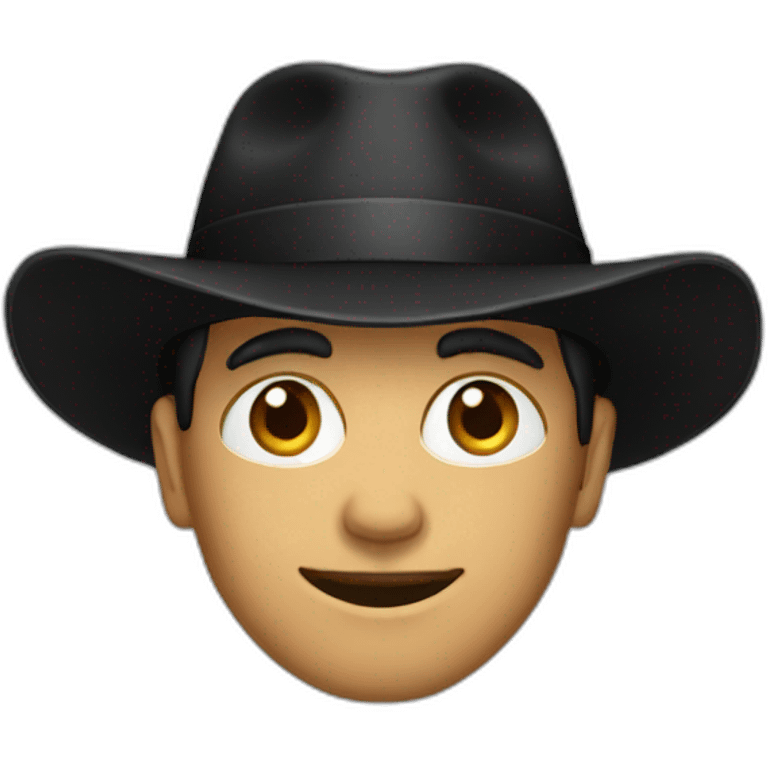 man with black hat  emoji