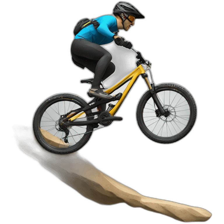 Mountain bike jump emoji