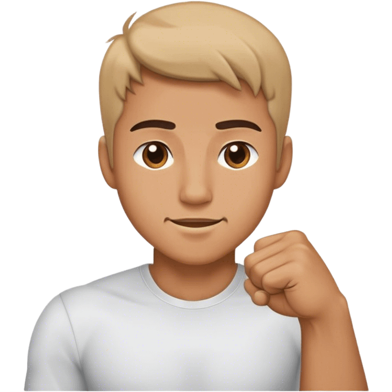 Man showing appreciation and support with fist outward  emoji