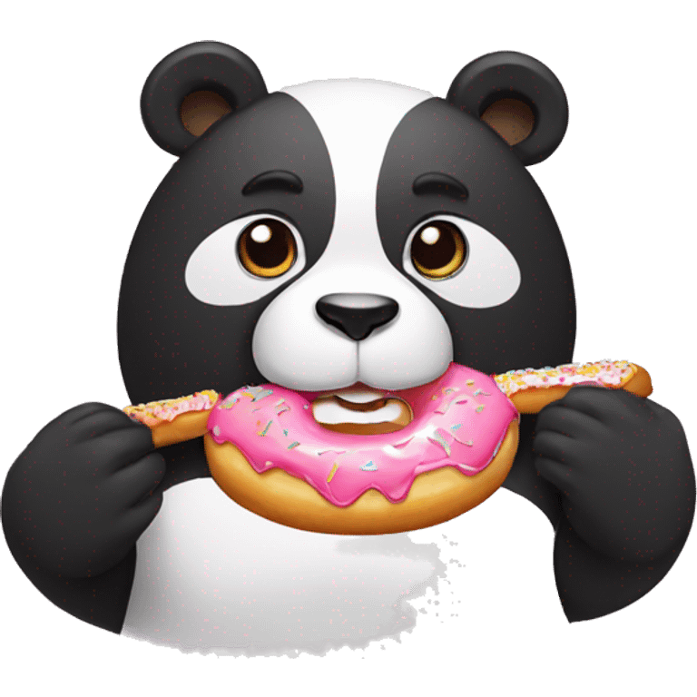 Panda eating donut emoji